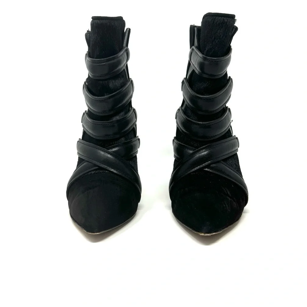 Isabel Marant Taylor Buckle Boots – Black Suede & Leather, Size 7 | 37